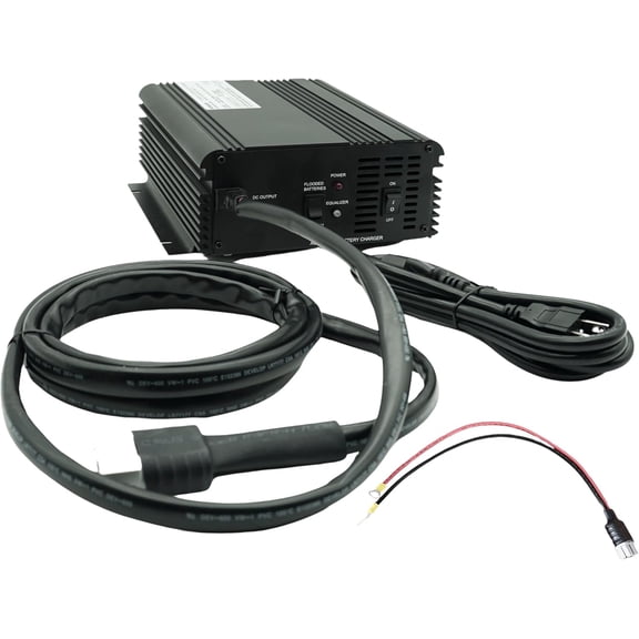 Schauer JAC2024H 24V 20A Automatic Battery Charger with Float Mode   SB50 Ring Terminal Adapter (3/8″) – Lead Acid, AGM & Gel Batteries