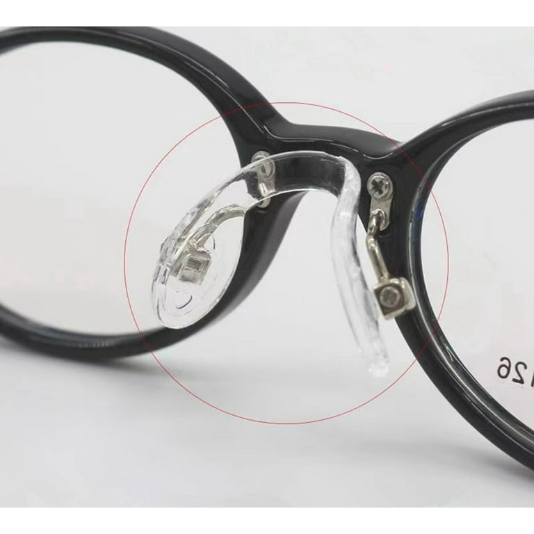 Eyeglasses Nose Pads,BEHLINE Glasses Bridge Strap/Saddle Bridge,Soft  Silicone Anti-Slip Replacement Nosepads,Screw-in Eyeglasses Nose Piece for  Eye Glasses Sunglass Eyewear Optical (Large-Adult) 