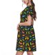 thumbnail image 2 of Balery Cartoon Dino Vestidos sueltos de manga corta para mujer, vestidos de verano 2025, vestidos casuales de corte A con vuelo., 2 of 6
