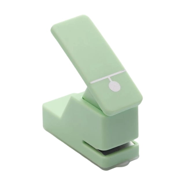 arctrm Perforatrice de Papier Fournitures de Bureau Portable Manuelle Mini Adultes Facile à Utiliser Papier Vert Trou Rond