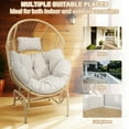 thumbnail image 4 of POCASSY Single Wicker Egg Chair with Cushion and Gliding Base, 4 of 7