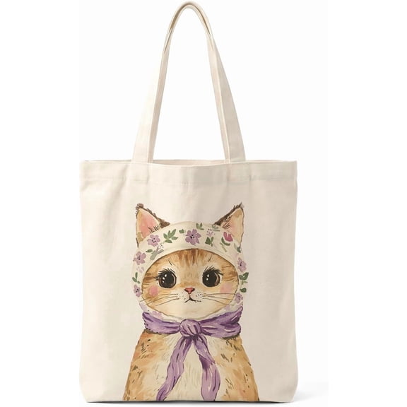 Aesthetic Canvas Tote Bag for Women, Cute Bag, Graphic Grocery Tote Bag
