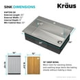 thumbnail image 5 of Kraus Kore Workstation 30-inch Drop-In or Undermount 16 Gauge Single Bowl Stainless Steel Kitchen Sink with Accessories (Pack of 5) with Waste Guard Continuous Feed Garbage Disposal, 5 of 12