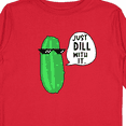 thumbnail image 4 of Inktastic Just Dill with It Chill Dill Pickle in Sunglasses Boys or Girls Long Sleeve Toddler T-Shirt, 4 of 5