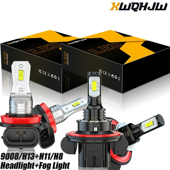 Combo H13/9008   H11 LED For Jeep Renegade 2015 2016 Headlight Fog Light Bulbs 4Pcs