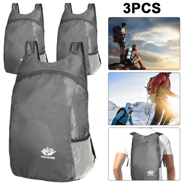 Mochila Plegable para Viajes Al Aire Libre Impermeable Senderismo Color 3 Uds.