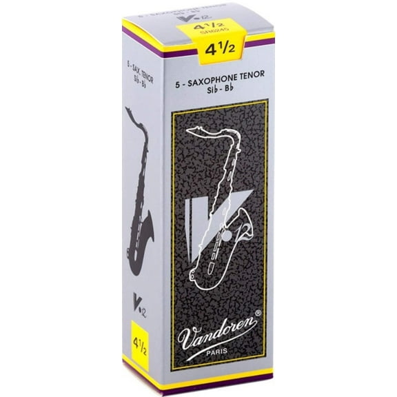 Vandoren SR6245 Tenor Sax V.12 Reeds Strength 4.5; Box of 5