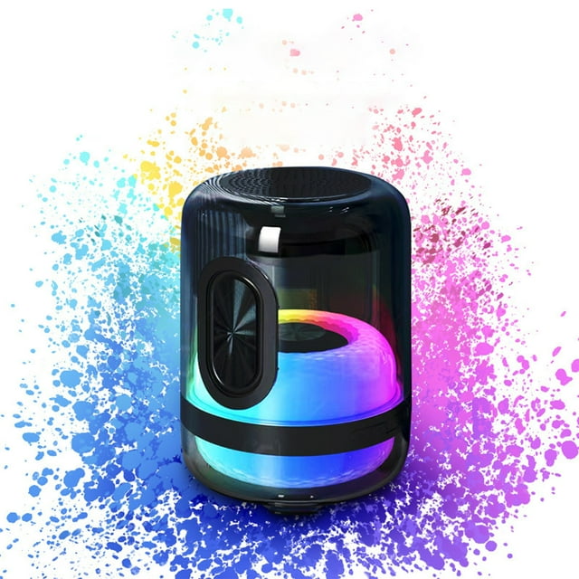 EGNMCR Full Screen Led Colored Lights Wireless Bluetooth Audio Outdoor Portable Car Subwoofer Bluetooth Audio, Gift