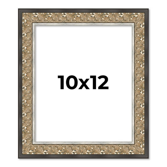10x12 Frame Silver Real Wood Picture Frame Width 1.75 Inches | Interior Frame Depth 0.5 Inches |