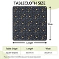 thumbnail image 2 of Blue Star Moon Sun Planet Pattern Square Fitted Tablecloth with Elastic Edge,Square Table Cover,Washable Elastic Table Cover for Home Kitchen Party Decor 36"x36", 2 of 6