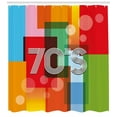 thumbnail image 3 of Ambesonne Colorful Shower Curtain, Retro Art Seventies, 69"Wx75"L, Multicolor, 3 of 3