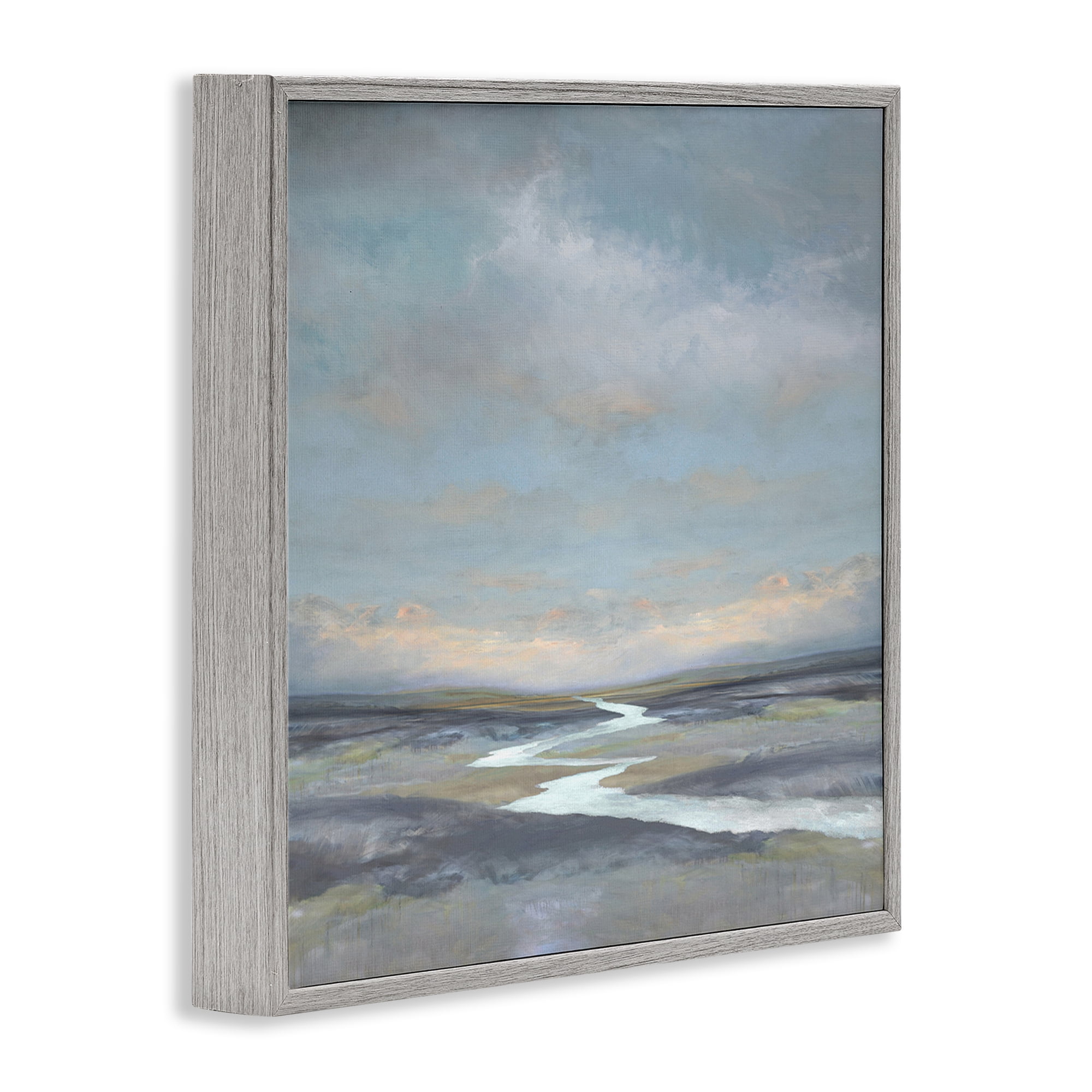 Stupell Industries Riverbend Misty Atmosphere Gray Framed Giclee Art, design by Christy McKee