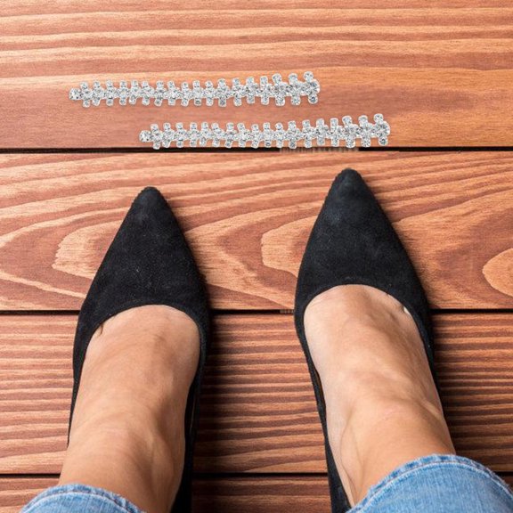 OUNONA 2pcs Rhinestone Shoe Chain For Women Shoe Decoration For Footwear High Heel Jewelry Fashionable Shoe Accessories Diy Use