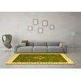 thumbnail image 3 of Ahgly Company Machine Washable Indoor Rectangle Abstract Yellow Contemporary Area Rugs, 8' x 10', 3 of 4