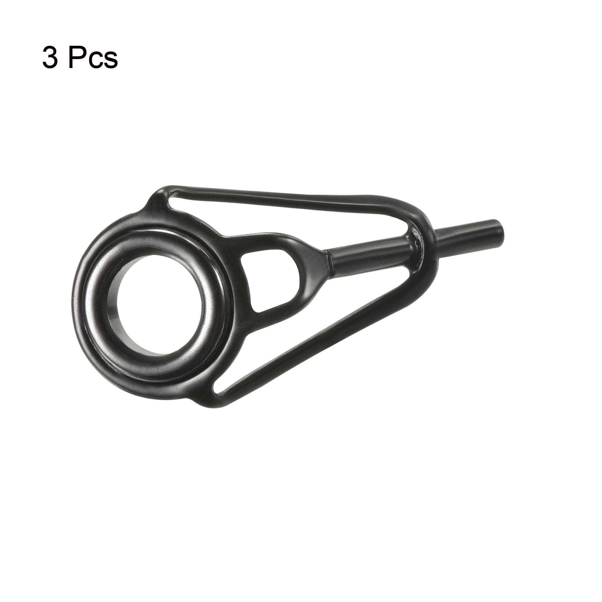 2.4mm Tube Dia Stainless Steel Fishing Rod Tips Repair Kit Ring Guide, 3  Pack 
