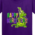 thumbnail image 4 of Inktastic Happy Mardi Gras Big and Little Alligators with Beads Youth T-Shirt, 4 of 5