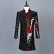 thumbnail image 1 of Chaqueta de traje informal de terciopelo multicolor con lentejuelas que cambia de color para hombre, vestido de novia para novio, ropa para banquete y escenario, 1 of 5