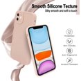 thumbnail image 5 of Compatible with iPhone 11 Case,Ultra Slim Case Liquid Silicone Cover for iPhone 11 (6.1 inch), with Full Body Protection Anti-Scratch Shockproof Bumper, Orange Pink, 5 of 5