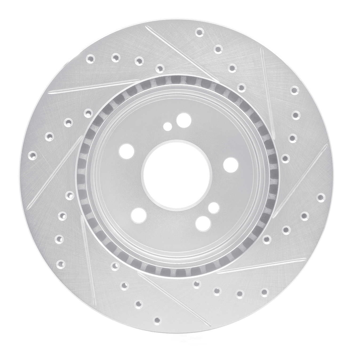 Dynamic Friction Company 631-63030L DFC Brake Rotor - Drilled And Slotted - Silver