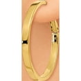 thumbnail image 3 of 14K Yellow Gold 3X30mm Polished Square Tube Round Hoop Earrings (35 X 35) Made In Peru pre230, 3 of 5