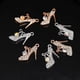 thumbnail image 1 of 10pcs Handmade Rhinestone Two Tone Ladies High Heels Pendant Pop Bracelet Earrings Accessories DIY Charm Jewelry Crafts Making, 1 of 5