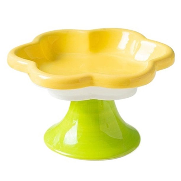 Cuencos elevados de cerámica for gatos, cuenco elevado de comida for gatos de interior, plato bonito de comida y agua for gatos