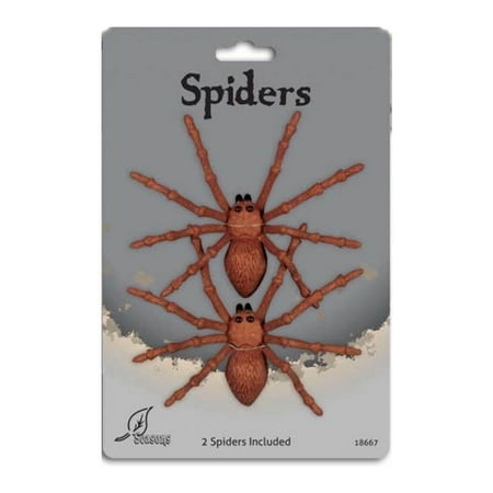 - Horror Brown Tarantula Spiders 2PK Halloween Prop Decoration Decor Seasons Z18667brown