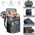 thumbnail image 5 of Cooler Backpack Insulated Backpack Cooler for Men & Women,marble Modern Geometric Flowers Abstract Lunch Backpack for BBQ Camping Beach, 5 of 6