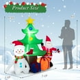 thumbnail image 3 of Costway 7.2 FT Inflatable Christmas Decoration Lighted Blow up Xmas Tree w/ Santa Claus, 3 of 10