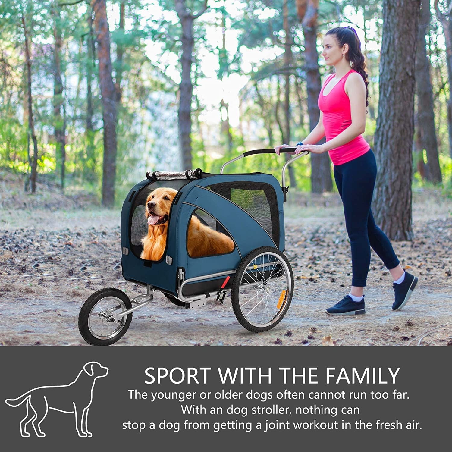 Sepnine dog outlet stroller