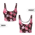 thumbnail image 6 of Uemuo Rose Flowers Pattern Women's Sports Bra - High Impact Support, Breathable, and Comfortable Athletic Bra for Running, Yoga, and Workouts, 6 of 9