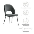 thumbnail image 3 of Side Dining Chair, Set of 2, Black Grey Gray, Velvet, Modern Contemporary, Kitchen Room Cafe Bistro Restaurant Hospitality, 3 of 8