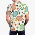 thumbnail image 4 of Balery Racket and Tennis Ball Printed Men’s Short Sleeve Polo Shirt, Midweight Men's Shirt,Golf Polo shirts -XX-Large, 4 of 9