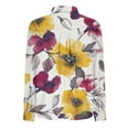 thumbnail image 6 of Floral Printed Button Down Shirts for Women Dressy Long Sleeve V Neck Blouse Business Casual Work Tops, 6 of 7