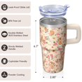 thumbnail image 3 of 20OZ Dog Design Travel Tumbler with Handle Insulated Stainless Steel Cup Special Dog Lover Gifts Unique Birthday Christmas Presents for Women Men Fits Most Car Cup Holders and Easy to Carry, 3 of 6