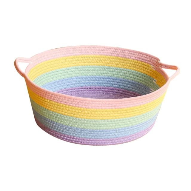 Cama Tipo Cesta para Gatos, Hecha de Cuerda Tejida Resistente a Los Arañazos, Suave Y Cómoda, Adecuada para Gatitos Y Cachorros, para Uso en Interiore L