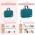 thumbnail image 3 of HOTOR Travel Toiletry Bag for Women & Men, Spacious Hanging Hook Makeup Bag for Travel Essentials, Teal, 3 of 6