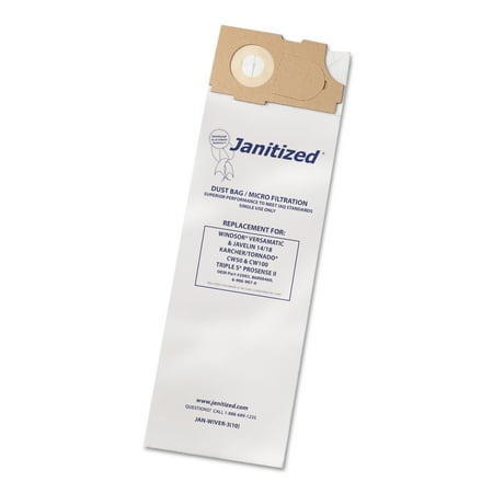 - Janitized Vacuum Filter Bags Designed to Fit Windsor Versamatic, 100/CT