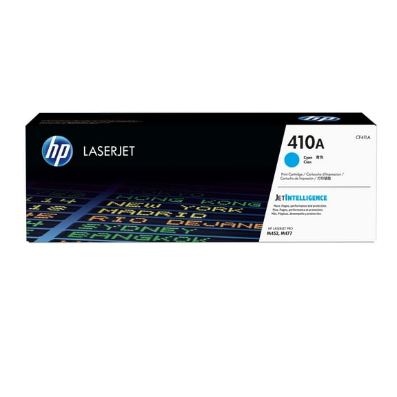HP 410A Cyan Original LaserJet Toner Cartridge, ~2,300 pages, CF411A