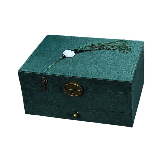 Caja de joyería de 3 capas Hugo Organizador de joyas a prueba de rasguños gran capacidad para anillos reloj broche