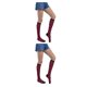 thumbnail image 3 of Sonducket Rayas Calcetines altos Calcetería Juegos deportivos Calentadores Día de San Valentín para diario Fiesta de Halloween Raya negra fucsia 2piezas Raya negra fucsia Sonducket CBP376828, 3 of 5