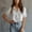 White, variant on 2026 New Womens Casual V Neck Short Sleeve Button Down Shirts Business Casual Work Boho Tops Blouses(White,M)