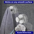 thumbnail image 6 of Suction Cup Hooks for Shower, Removable Towel Hooks for Bathroom Window Glass Door Wall, Bath Robe Looafh Wreath Hook for Hanging - 2 Pack, Black, 6 of 7