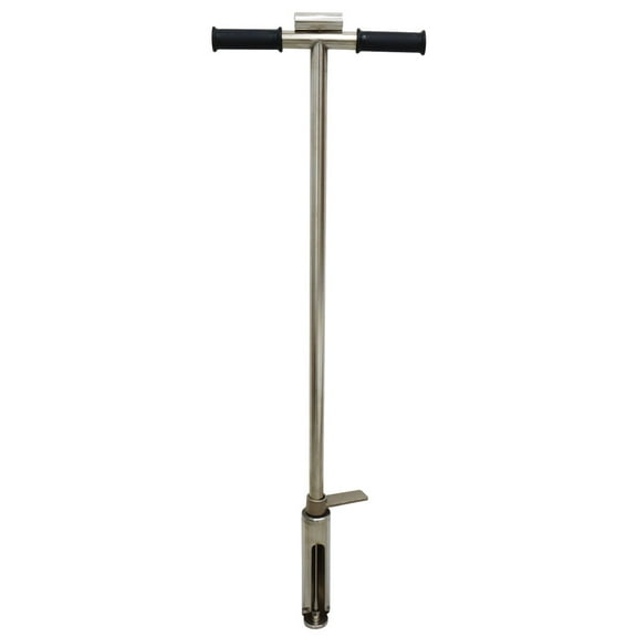 EQCOTWEA Soil Probe Sampler with Foot Peg Root Tool Bulldozing Stainless Steel 2" Dia