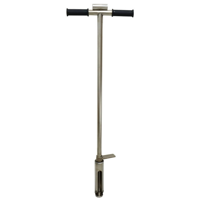 INTBUYING Sonde de Sol de 2 Pouces de Diamètre avec Repose-Pieds Outil Racine Bulldozing Acier Inoxydable 304