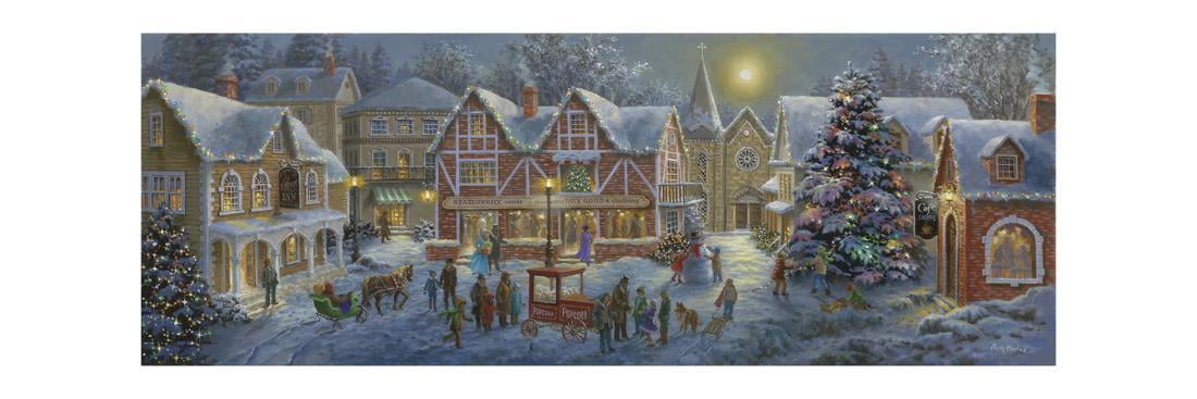 Christmas Village Panoramic Print Wall Art By Nicky Boehme - Walmart