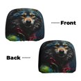 thumbnail image 3 of Headrest Covers for Cars Accessories Interior for Women Men 2Pcs - Vintage Wolf Warrior Head Rest Cover for Car Decorations, Car Headrest Cover for Car Decor Interior, 3 of 8