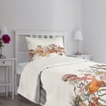 thumbnail image 3 of Ambesonne Ocean Quilted Bedspread Set 2 Pcs, Coral Algea Sealife, Twin Size, Mustard Olive, 3 of 5