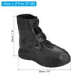thumbnail image 2 of Uxcell L TPE Reusable Foldable Overshoes Rain Galoshes Waterproof Shoe Cover, Black, 2 of 6