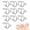 Silver, variant on Stcellnmex Adjustable Reusable Nail Rings No Adhesive Fingernail Decoration Silver 10 Pack
